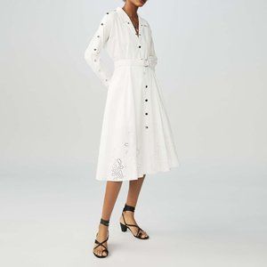 Maje Long Shirt Dress with embroidery SIZE 1